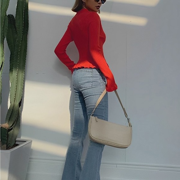 Commense Red Ribbed Cardigan - Picture 3 of 9